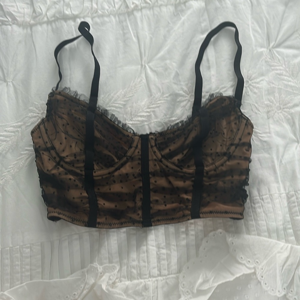 Thristle and spire polka dot bustier top size 34 B